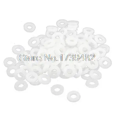

5mm x 2.5mm x 1mm Nylon Flat Insulating Washers Spacer Gasket Beige 100pcs