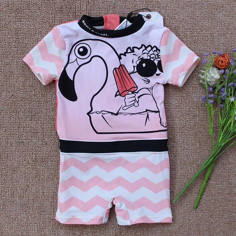 New baby infant girls swan boys swimwear bathers togs 0 2 years old