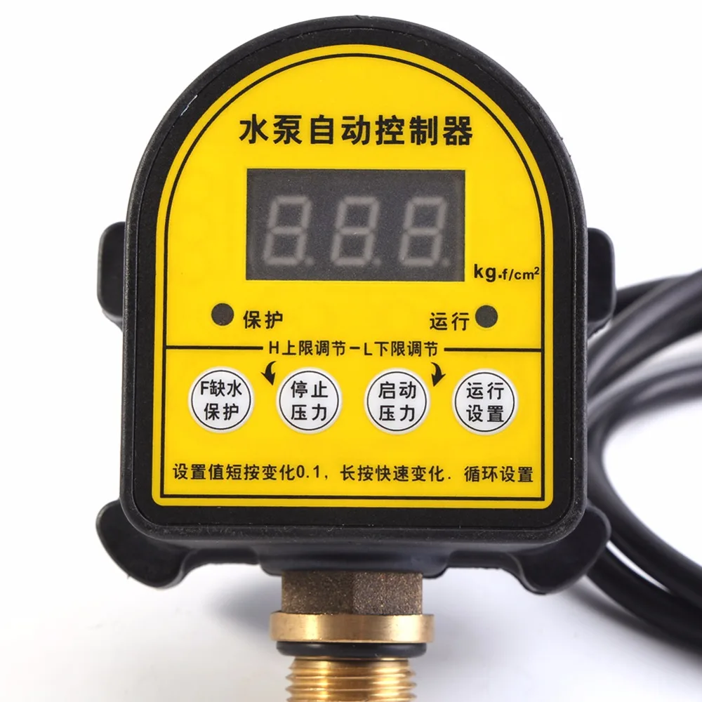 Автоматический lcd цифровой водяной насос Давление Управление переключатель электронная Давление Управление; к водяному насосу 220 V 10A IP466 G1/2