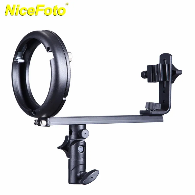 Nicefoto Studio Flash Speedlite Bracket T Type Holder With Bowens