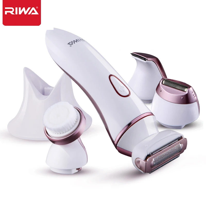 Riwa Razor 4 в 1 Женская электробритва, эпилятор для ухода за телом перезаряжаемый депилят для бикини/лица/тела/подмышек Многофункциональный RF1202