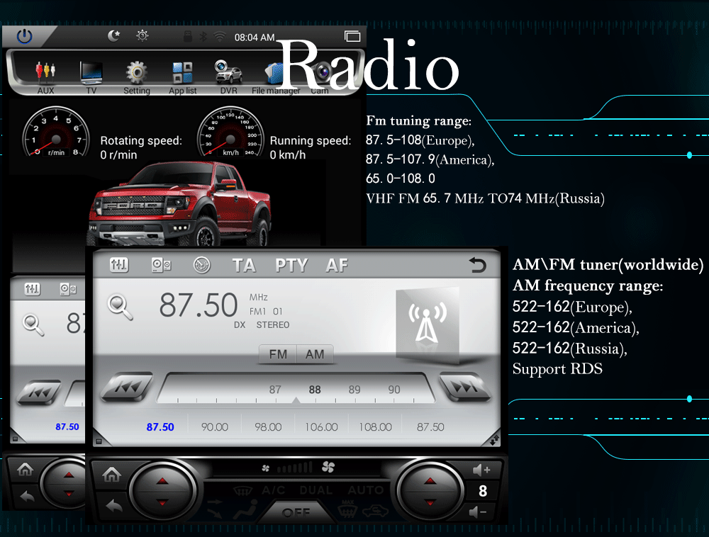 Perfect Krando Android 6.0 12.1" Tesla Vertical touch screen car dvd gps  for FORD F150 2015-2017 gps radio navigation multimedia system 10