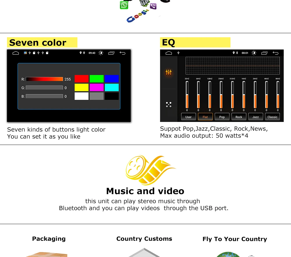 Best 1 Din Android 9.0 Car DVD Multimedia For Chrysler 300C Jeep Grand Cherokee Jeep Compass Dodge Ram Sebring Radio GPS Navigation 14
