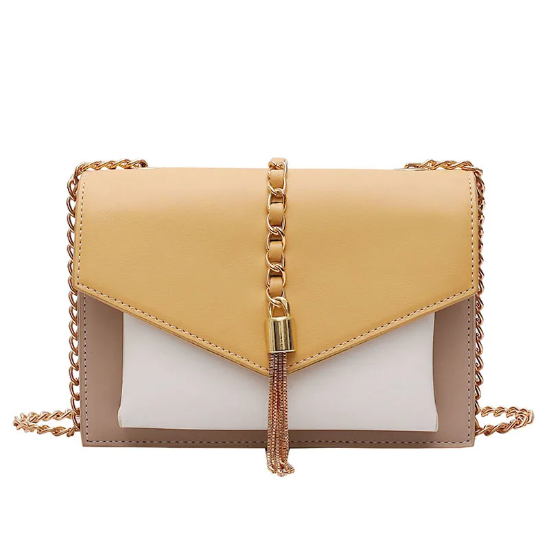 

Pu Leather Crossbody Bags For Women 2019 Small Chain Tassel Ladies Handbag Designer Evening Shoulder Bag Sac Main Femme