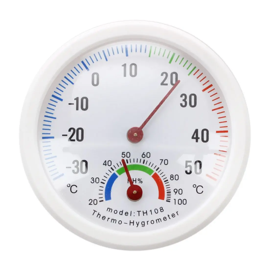 

Thermometer hygrometer needle round dial TESTER interior exterior white