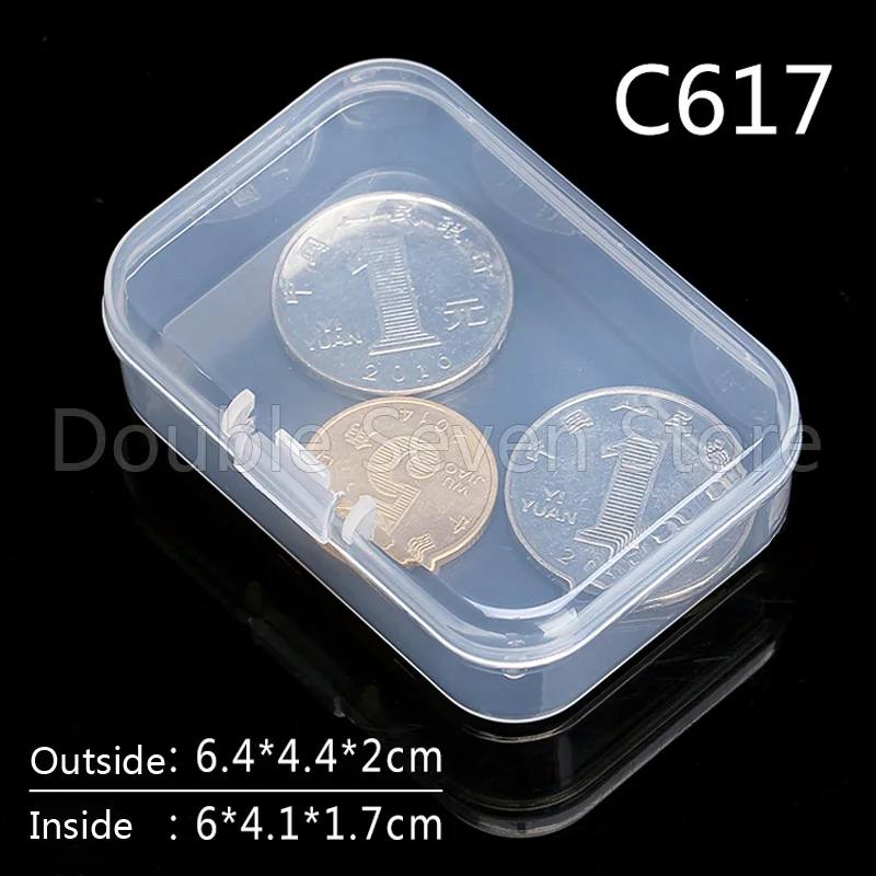 

10pcs Rectangle Flip Cover Plastic Storage Box PP Transparent Hardware Parts Screw Case Pack boxes DIY Making Material