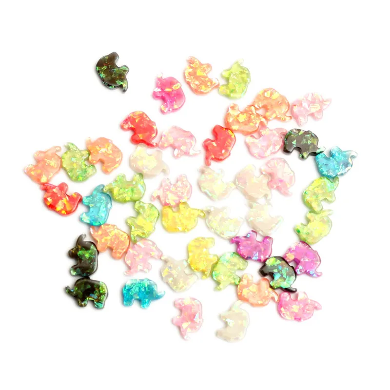 50Pcs 12MM Mixed Resin Elephant Decoration Crafts Flatback Cabochon Embellishments For Scrapbooking Beads Diy Accessories | Дом и сад
