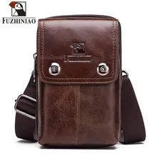 FUZHINIAO, Мужская поясная сумка, натуральная кожа, поясная сумка, высокое качество, нагрудная сумка, модная сумка через плечо для телефона, сумка
