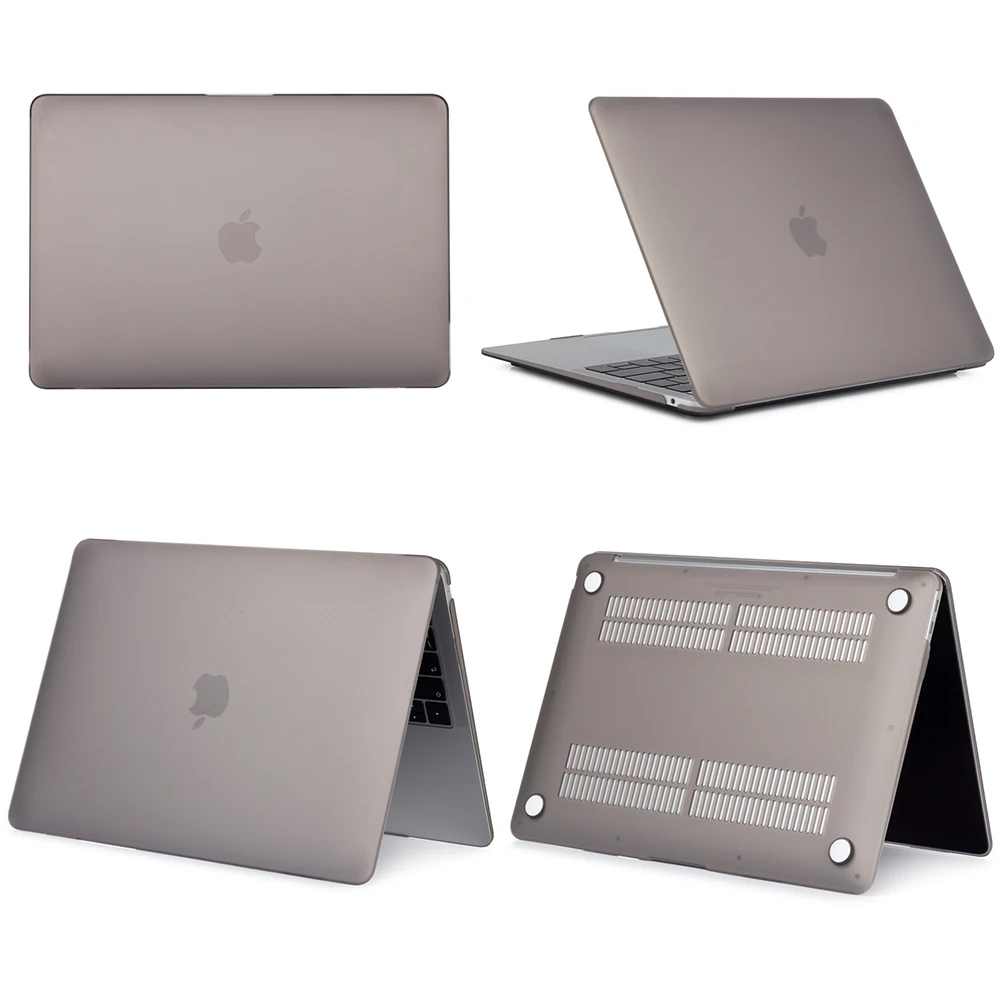 Чехол для ноутбука Apple MacBook Air 13 Touch ID A1932 Pro retina 11 12 13 15 для mac book Pro 13,3 15,4 Touch Bar+ чехол для клавиатуры - Цвет: Matte Gray