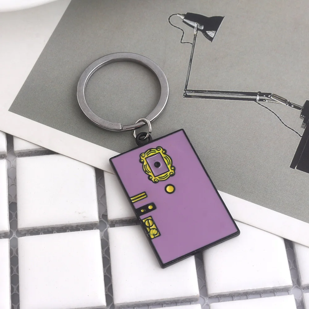 RJ 10 piezas Show de TV amigos llaveros Central Perk café clave colgante Cadena de Monica puerta coche llavero regalo de la joyería