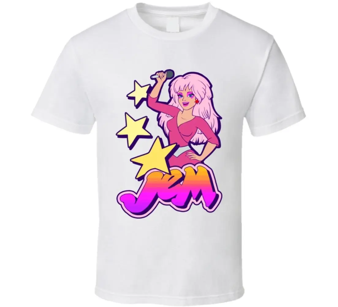Jzecco Лето 2017 г. модные jem and the holograms футболка 80 s мультфильм с принтом короткий рукав