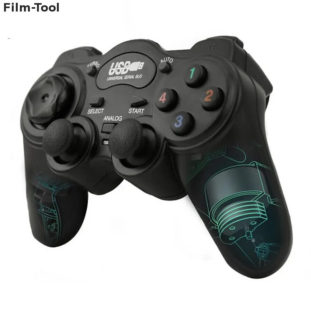 Проводной геймпад джойстик USB2.0 Shock Joypad геймпад игровой контроллер для ПК ноутбук компьютер Win7/8/10/XP/Vista