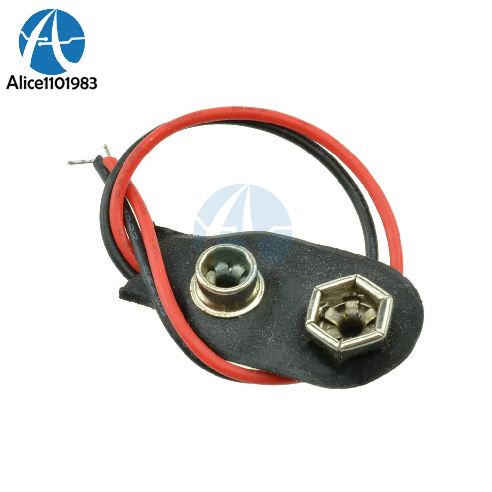 10Pcs Snap on 9V Battery Snap Connector Holder Clip Contor Hard Shell