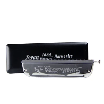 

Swan 16 hole 64 tone Chromatic Harmonica free shipping with case