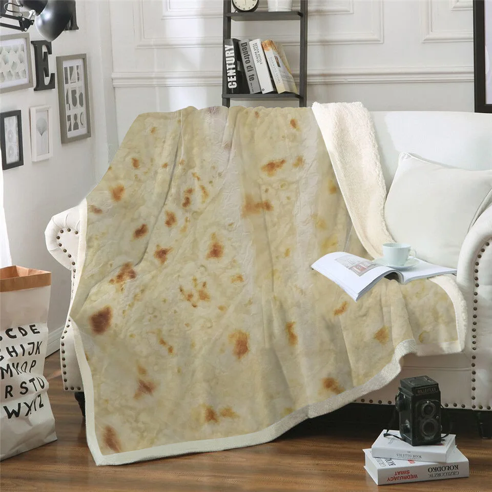 Burrito Tortill 3D Printed Velvet Plush Throw Blanket Bedspread for Kid Sherpa Travel Couch Quilt DIY Design ZOOTOP BEAR | Дом и сад