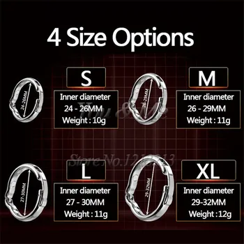 Metal Cock Ring Glans Ring Adjustable 5 Size Magnetic Sheath Compound Male Circumcision Ring V Type Penis Ring Sex Toys for Men 2
