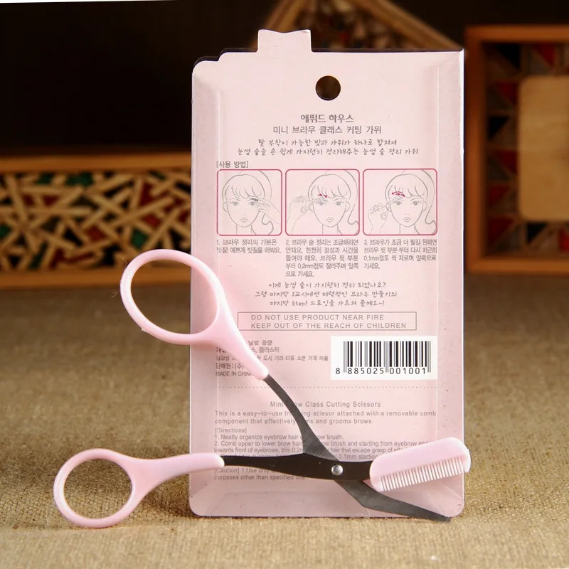 Eyebrow Trimmer Scissors With Comb Remover Makeup Tools Hair Removal Grooming Shaping Shaver Trimmer Eyelash Hair Clips