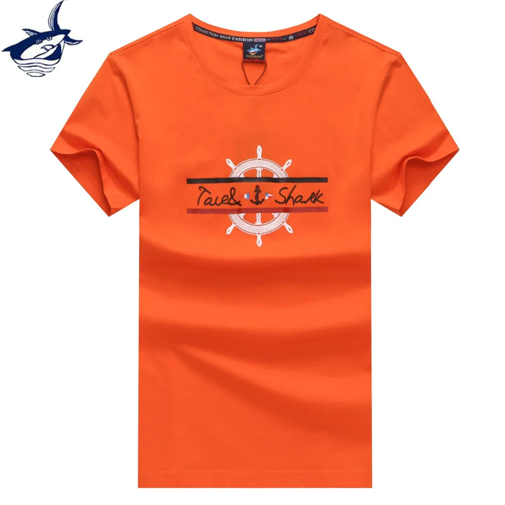 TACE SHARK BRAND T Shirt Man Short Sleeve Summer Dress Tops Men 60in T