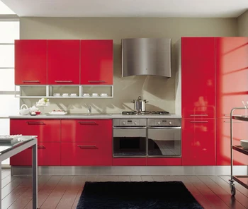 

French red kitchen cabinet