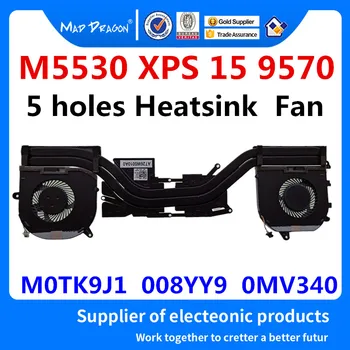 

New original laptops CPU Fan GPU Fan Heatsink For Dell Precision 5530 M5530 XPS15 9570 0TK9J1 TK9J1 008YY9 08YY9 0MV340 MV340