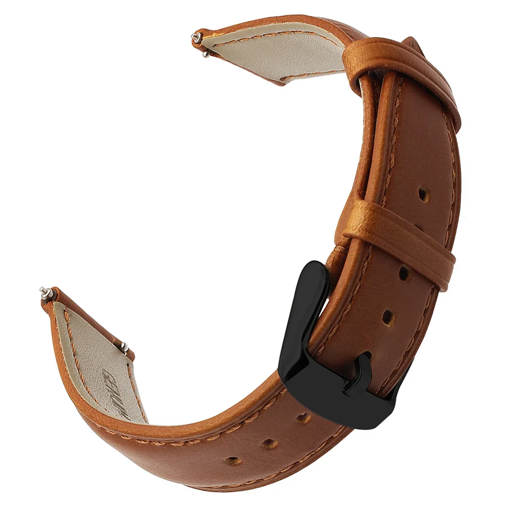 Ремешок из натуральной кожи для Asus ZenWatch 1 2 Men быстросъемный черный браслет часов LG