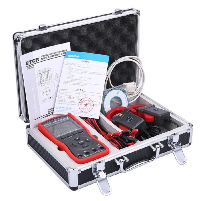 

Spot ETCR4200A intelligent double clamp digital phase voltammeter phase meter Can be connected to a computer color screen