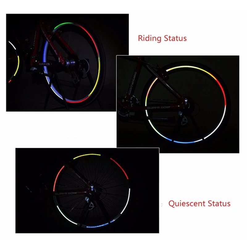 Велосипедные наклейки светоотражающие велосипедные шлемы для бега спортивная сумка светильник обод колеса наклейки Велоспорт стикеры MTB для велосипеда велосипедные аксессуары