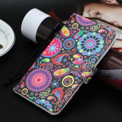 Чехол-бумажник с мультипликационным принтом для TP-Link Neffos C5 Plus из искусственной кожи, Модный чехол-книжка с подставкой и единорогом, чехол для мобильного телефона - Цвет: Коричневый