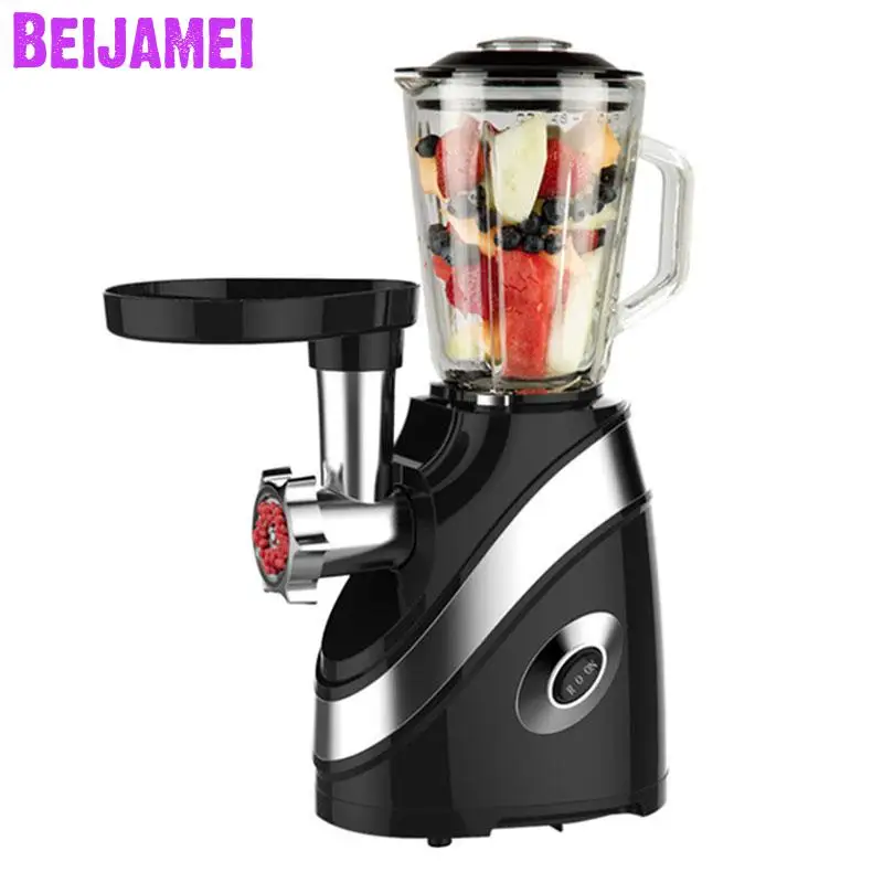 BEIJAMEI многофункциональная питательная соковыжималка для фруктов и овощей, Электрический блендер, Измельчитель льда, мясорубка, молочный Шейк