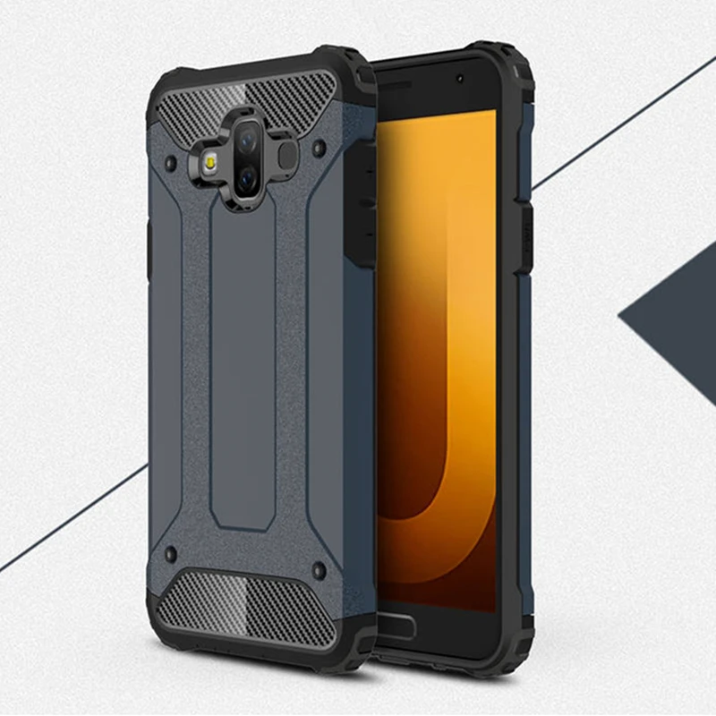 

For Samsung Galaxy J2 Pro 2018 Case Hybrid Hard PC Shockproof Rugged Armor Cover For J2 Core 2 in 1 Combo Rubber Coque J7 Duo