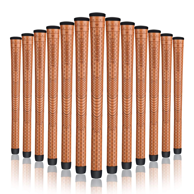 

NEW 13 x Men's Oversize Champkey Limited Edition Brown Golf Grip AVS Soft Material Anti Slip Grips Free Shipping