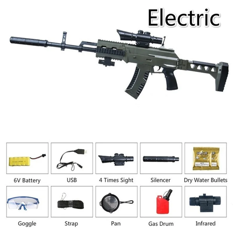Безопасная электрическая версия M762 пистолет AK-15 винтовка CS стрельба игры Пейнтбол пистолет детский подарок Детская игрушка водяной пистолет