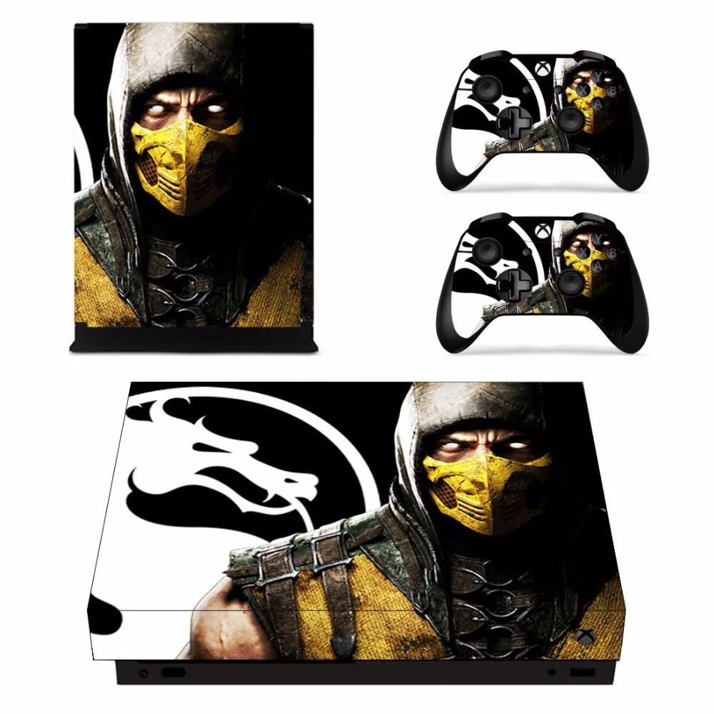 Игры Mortal Kombat кожи Стикеры наклейка для Microsoft Xbox One X Slim консоли и 2 контроллеры
