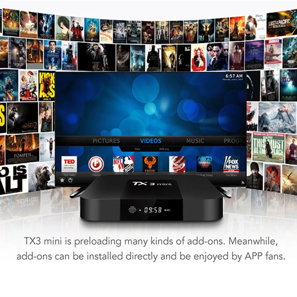 TX3 Мини ТВ приставка Android 7 1 четырехъядерный Amlogic S905W ROM 4K WiFi 2G DDR3 16G HD H.265 медиаплеер