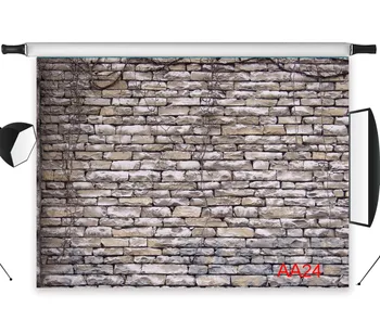 

LB Polyester & Vinyl Gray Brick Wall Dry Vine Newborn Studio Backdrop Photography Photo Props Photographic Background Decoration