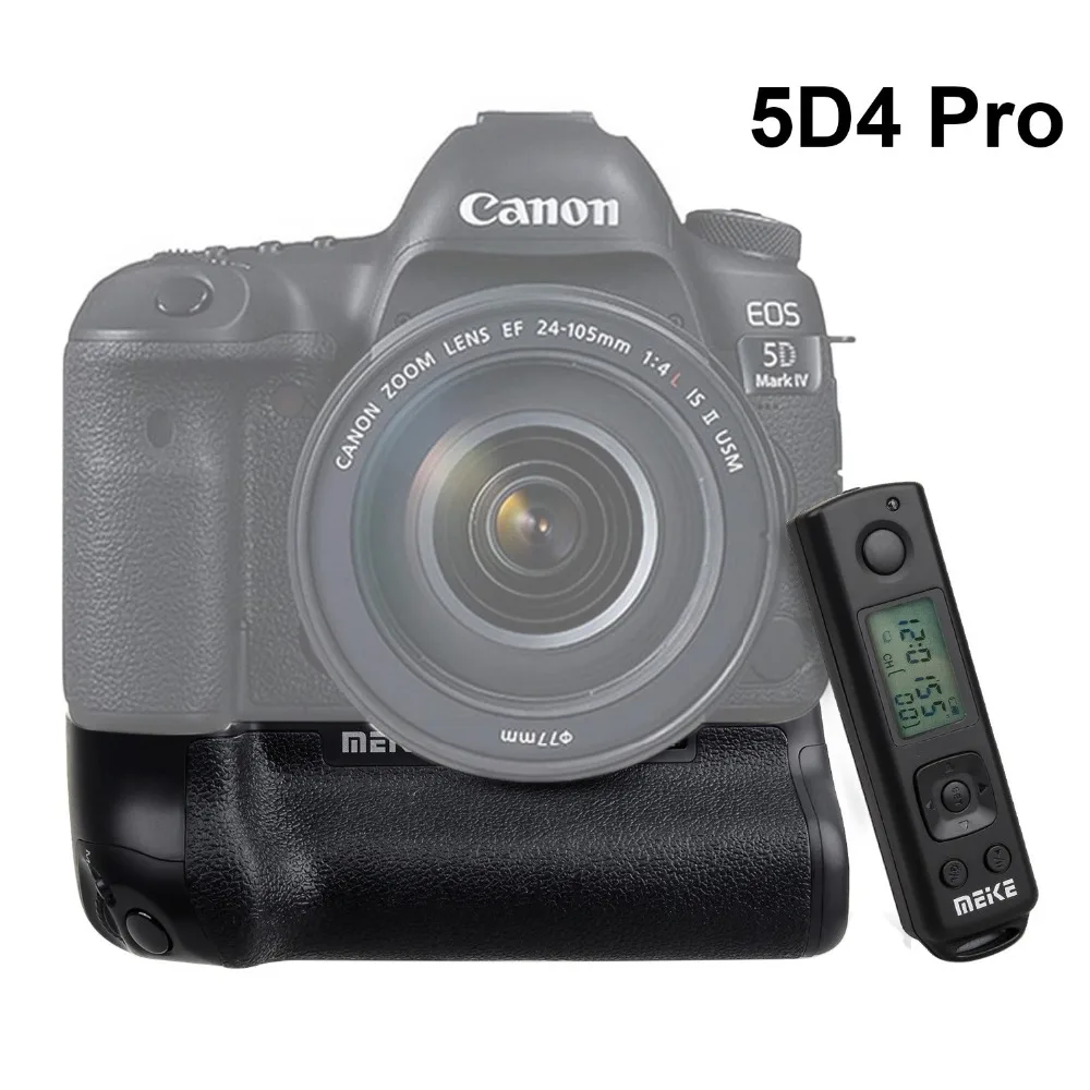 Meike MK-5D4 PRO удобный вертикальный батарейный блок для камеры Canon 5D Mark IV как BG-E20 с беспроводным пультом дистанционного управления+ зарядное устройство