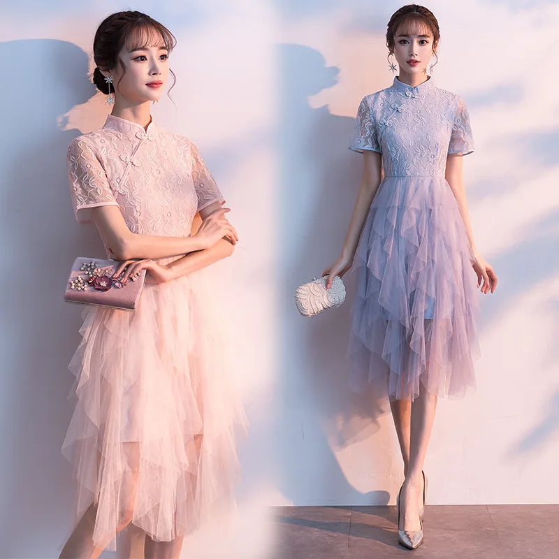 

Spring and Summer 2009 Cheongsam Young Girls New Medium and Long Modified Modern Sweet Chinese Wind Dresses