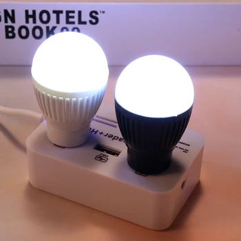 

Portable reading LED USB small bulb for notebook mobile power emergency usb led lamp reading light book light(Random colors)