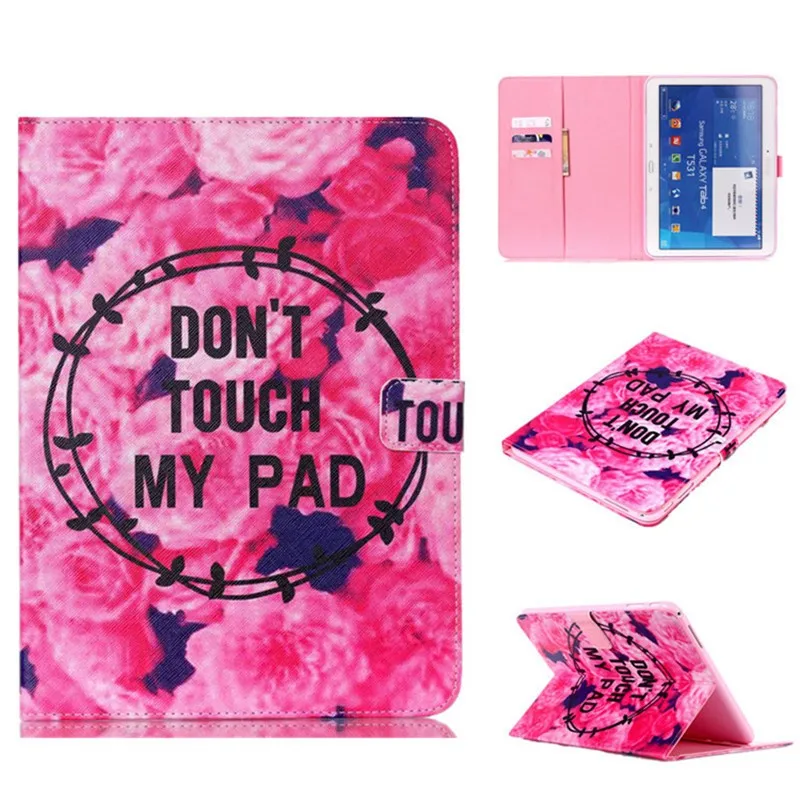 for Samsung T530 Leather Case Ultra Thin Folio Slim PU Leather Stand Book Cover for Samsung Galaxy Tab 4 10.1 inch T531 T535 (32)