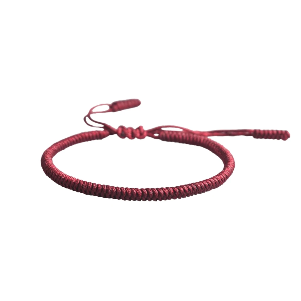 

2018 Knot Bracelet Lucky Rope Chain Handmake Casual Buddhism Blessed Bracelet Good Luck Adjustable Bangle Women Hot Sale