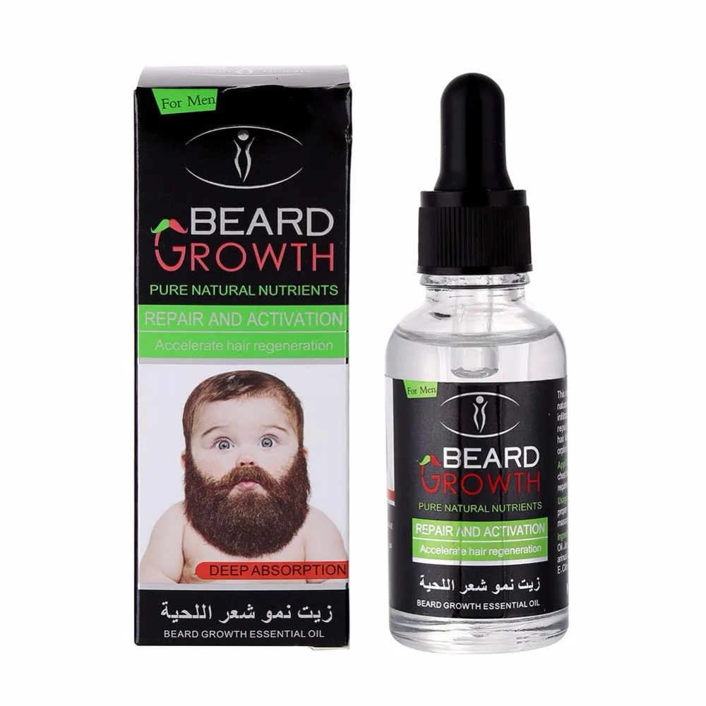 100 Natural Organic Beard Growth Liquid Hair Beard Care Men Hair