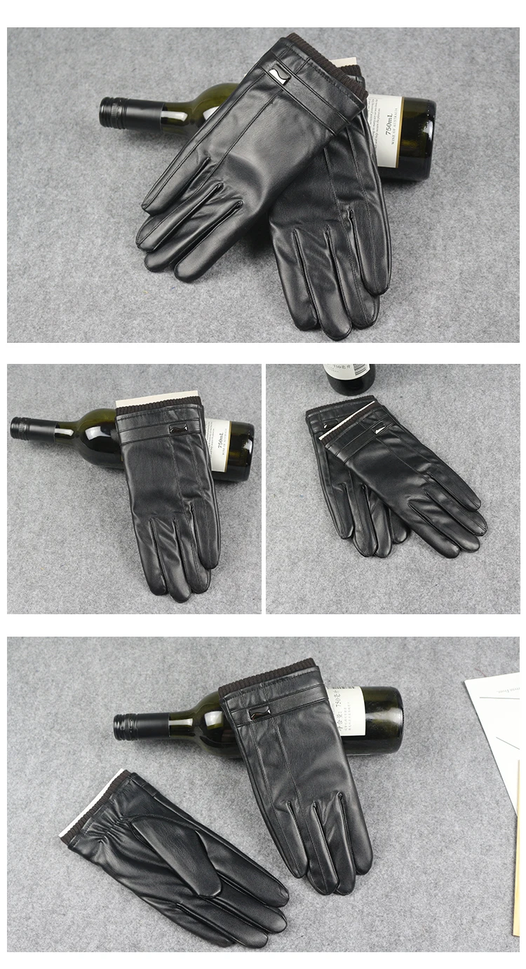 Longkeader Новые однотонные ветрозащитные перчатки теплые осенние зимние мужские перчатки удобные черные перчатки для сенсорного экрана варежки для мужчин