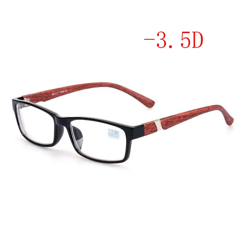 1-1,5-2-2,5-3-3,5-4-4,5-5-5,5-6,0 оправы с памятью полимерные линзы очки для близорукости Мужские Женские очки для близоруких - Цвет оправы: Red myopia 350