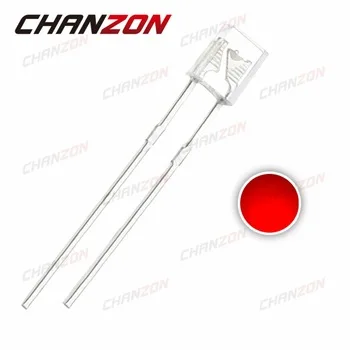 100pcs 2X3X4mm Square Red LED Diode Clear 20mA 2V Light Diode Transparent Rectangle 2*3*4 Light Emitting Diode Lamp Through Hole