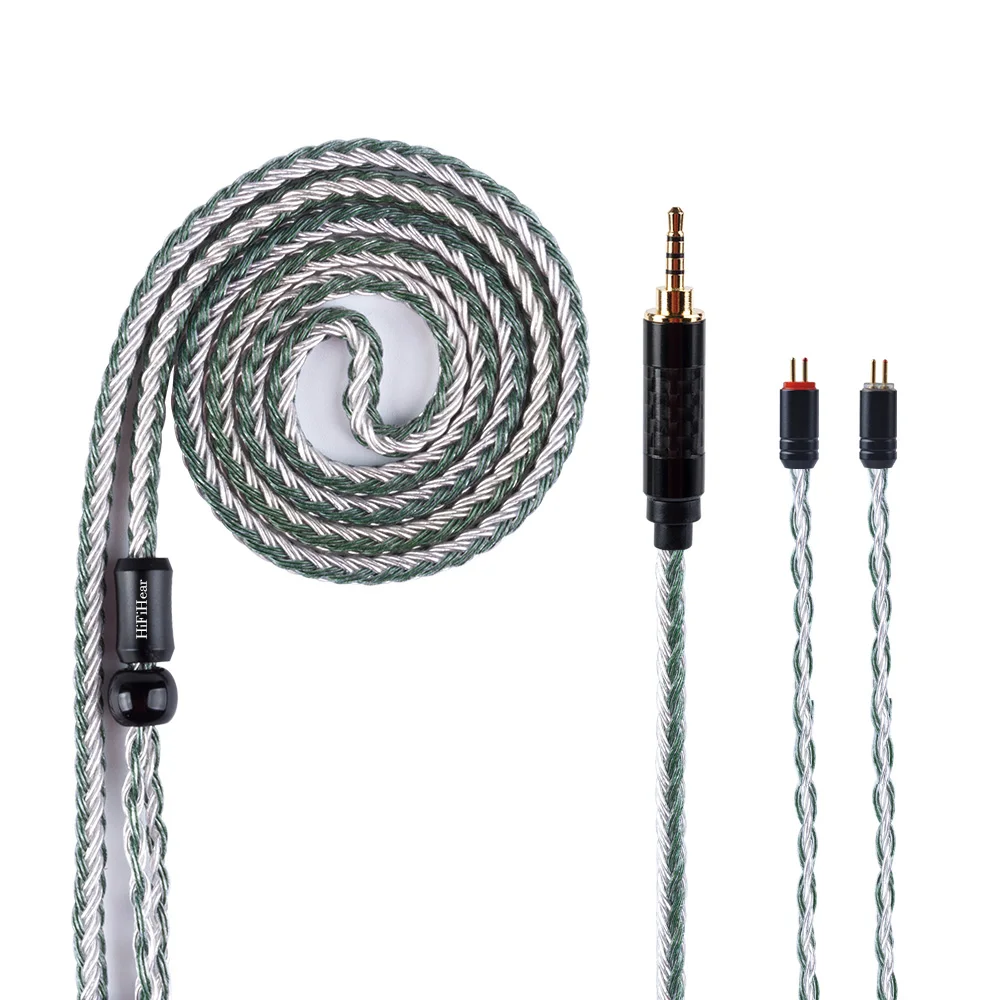

HiFiHear 16 Core Silver Plated Balanced Cable 2.5/3.5/4.4MM With MMCX/2pin/QDC Connector For ZS10 Pro AS10 AS16 ZSN C12 BL-03