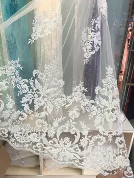 

fashion Water Soluble Lace Fabric NEW design LJY-62152 Beautiful nigeria lace fabric with beads