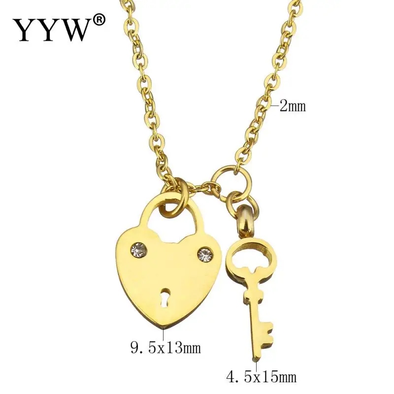 Stainless Steel Pendant Necklace gold color plated Stainless Steel