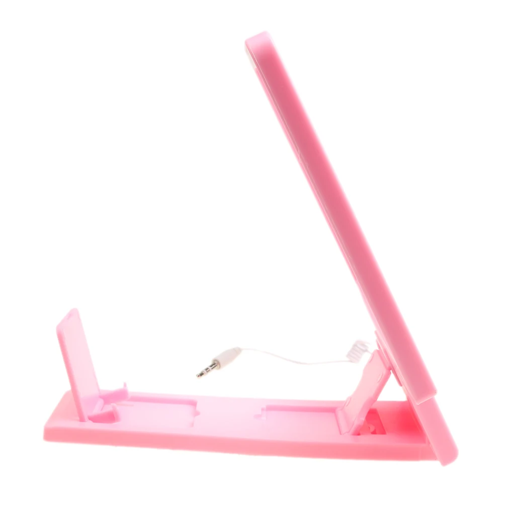 Портативный телефон фильм 3D Лупа экран увеличить усилитель складной розовый