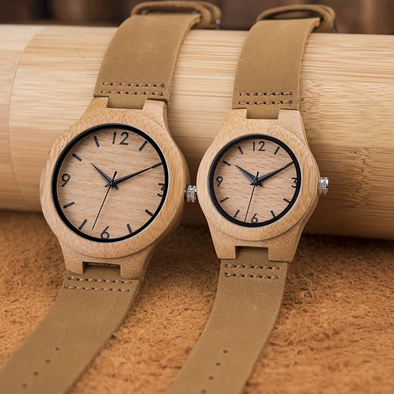 DODO олень Эко-дружественные натуральные ручной работы деревянные часы для мужчин и женщин с заказной парой Мода для влюбленных Прямая поставка B13