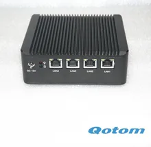 Новинка 2016 продукты Barebone Mini PC J1900 Quad Core 4 LAN 1080 P безвентиляторный маршрутизатор промышленного компьютера